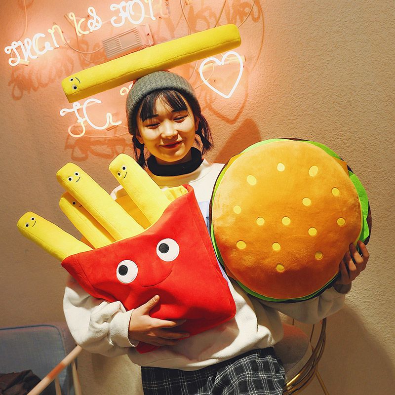 Foody Snacks - Hamburg French Fries Plush Snacks Pillows