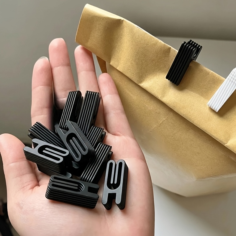 Food Snacks That Are Black - 10-Pack Black Snack Bag Sealing Clips,