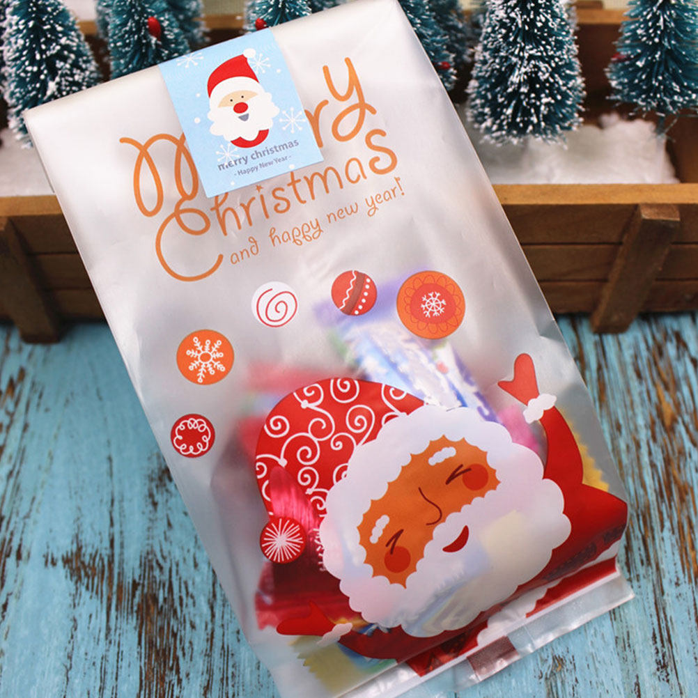 50Pcs Plastic Baking Bags Chri - Xmas Food Snacks recension och pris