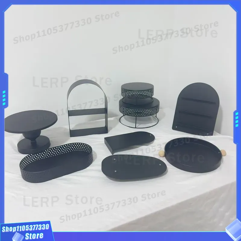 Black Metal Cake Stand for Wed - Food Snacks That Are Black recension och pris