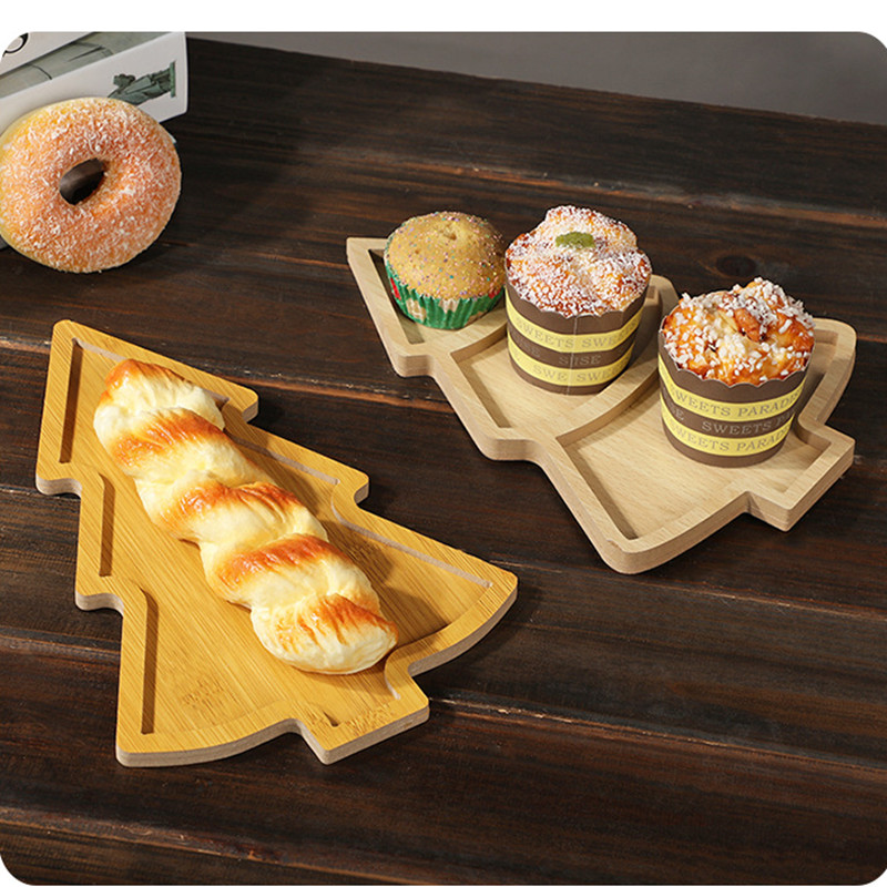 Christmas Plate Wooden Tray Xm - Xmas Food Snacks recension och pris
