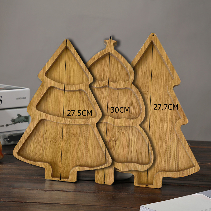 Christmas Plate Wooden Tray Xm - Xmas Food Snacks recension och pris