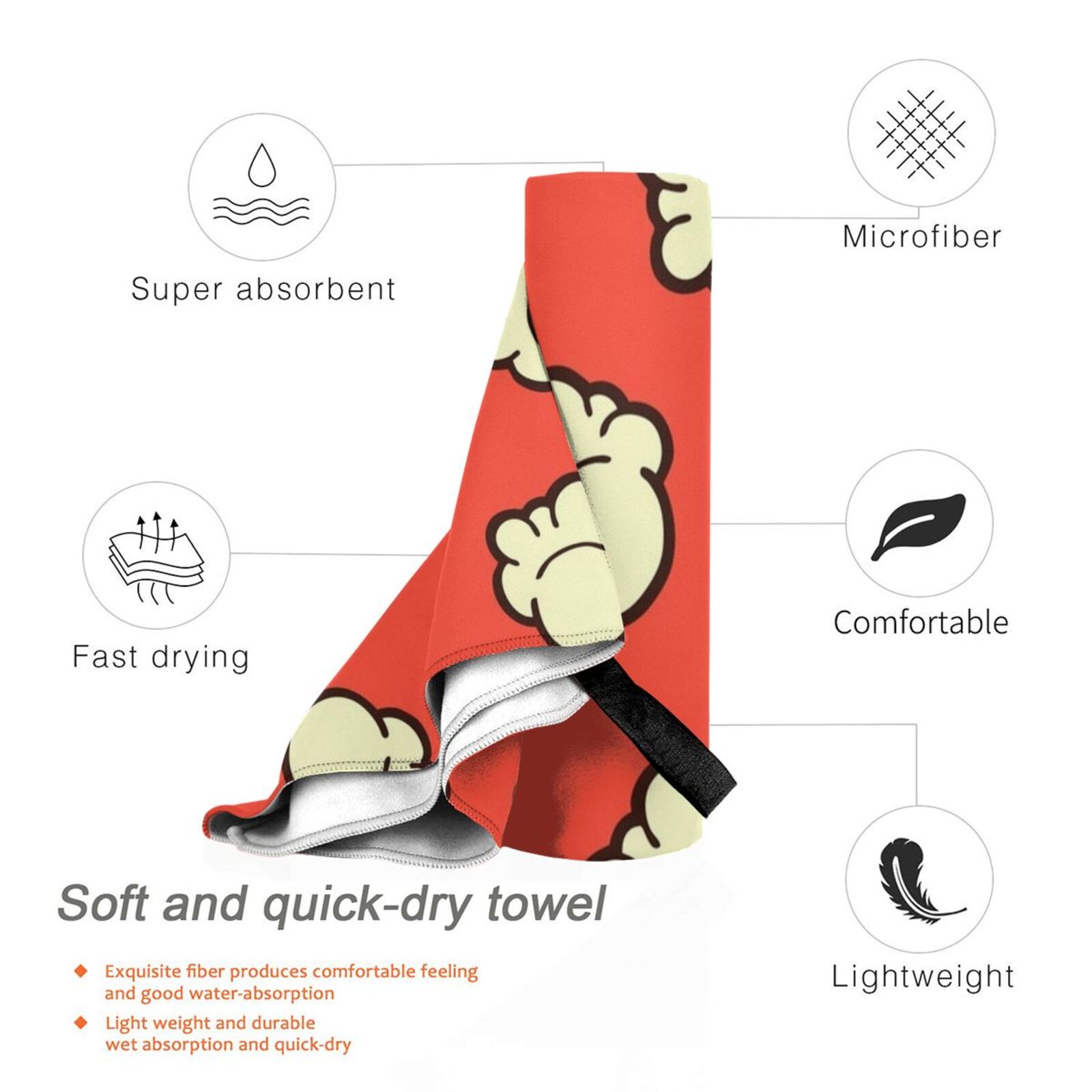 Popcorn Pattern Beach Towel Qu - Foody Snacks recension och pris