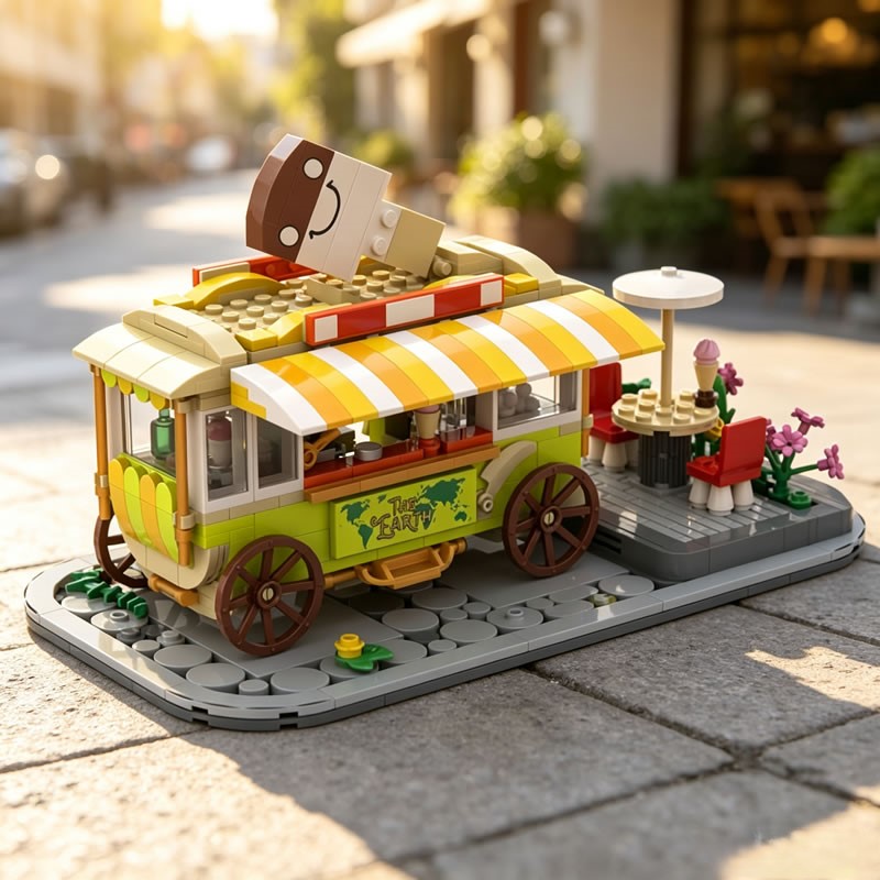 Retro Dessert Food Cart Modula - Xmas Food Snacks recension och pris