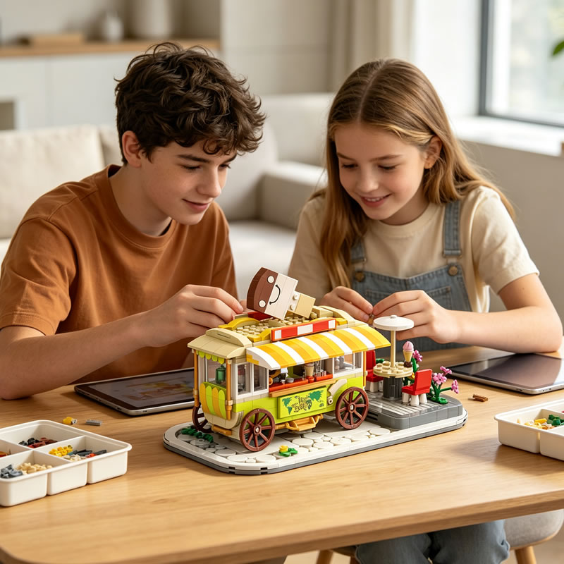 Retro Dessert Food Cart Modula - Xmas Food Snacks recension och pris