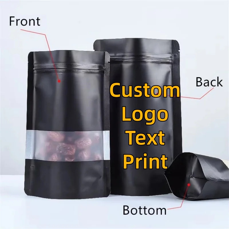 100PCS Stand-up Matte Black Al - Food Snacks That Are Black recension och pris