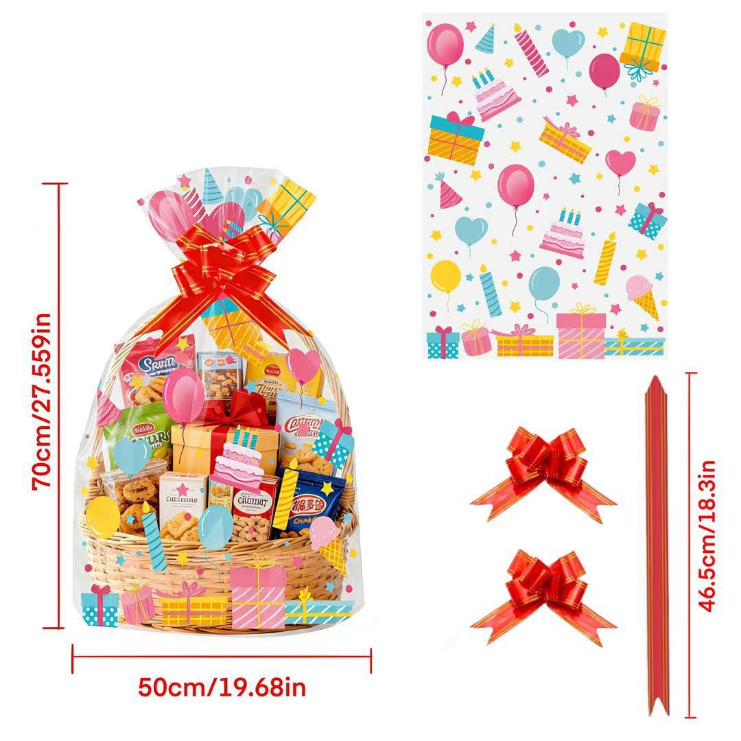 20pcs Birthday Print Clear OPP - Food Snacks Hamper recension och pris