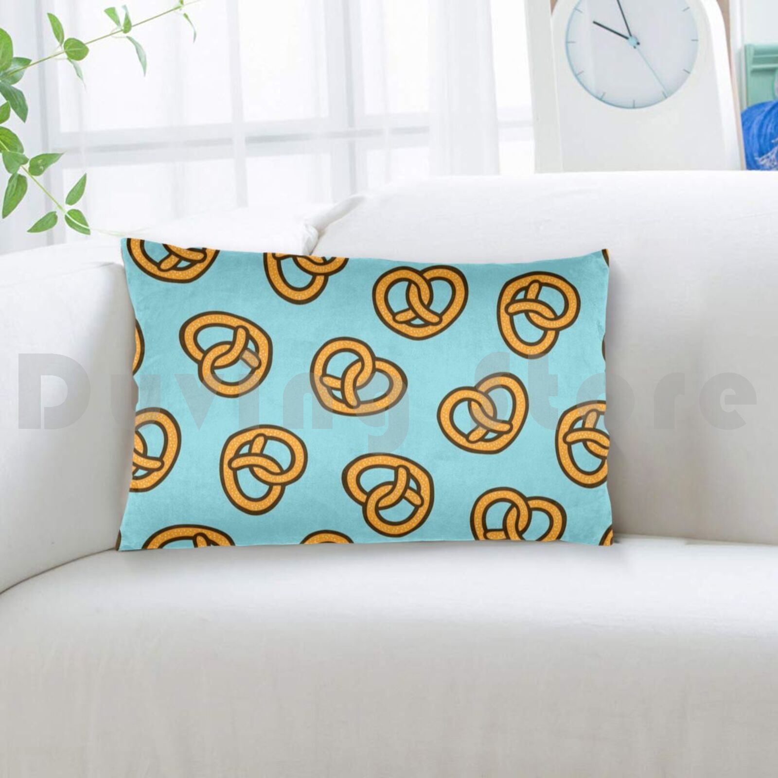 I Heart Pretzels Pattern Pillo - Foody Snacks recension och pris