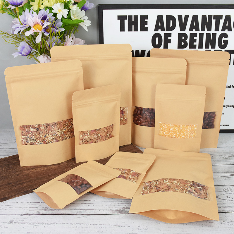 20/50pcs Kraft Paper Zip Lock  - Food Z recension och pris