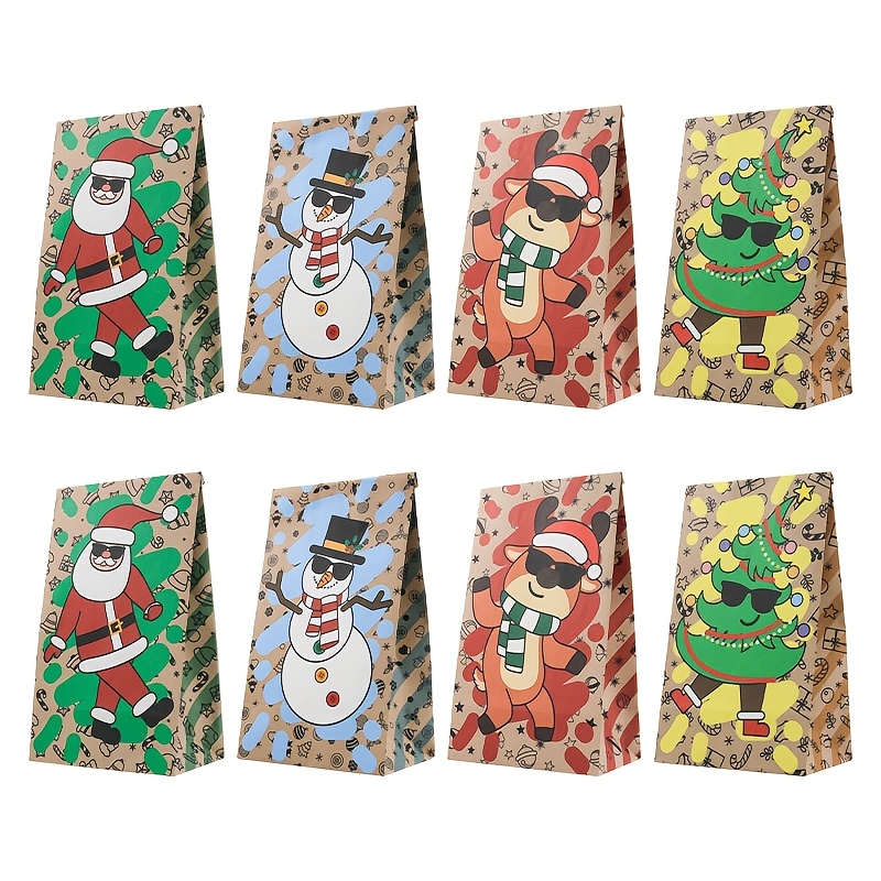 Christmas Paper Bags 24Pcs New - Xmas Food Snacks recension och pris
